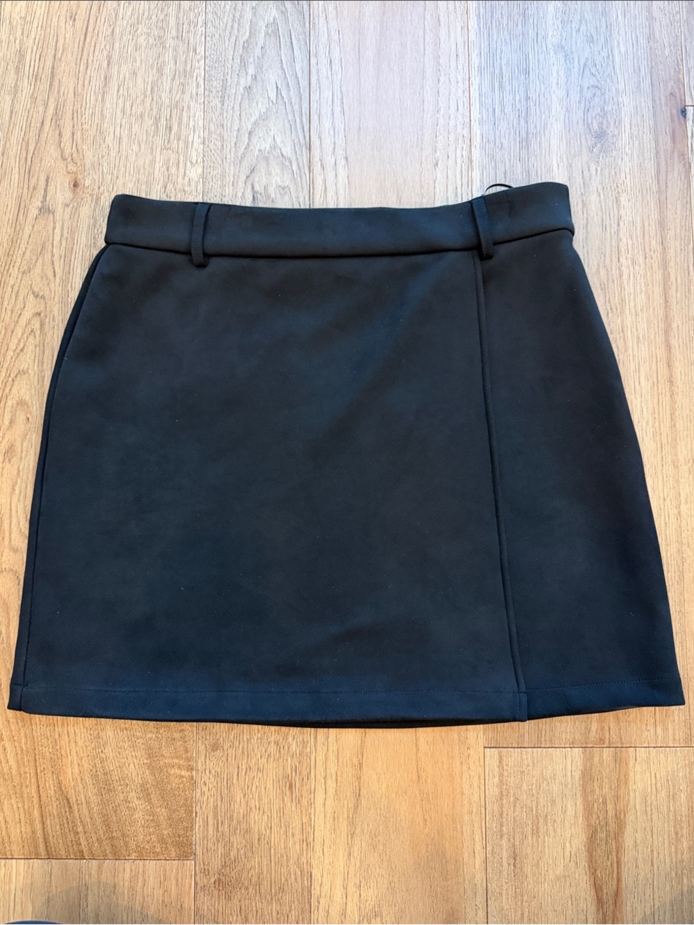 Black Classic Mini Skirt with Belt Loops